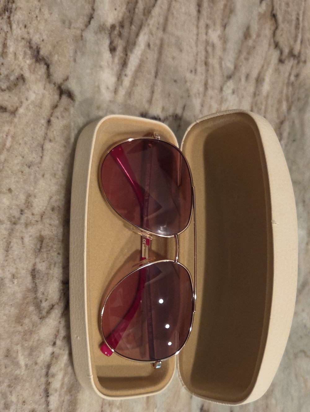 Michael Kors Pink Tinted Aviator Sunglasses